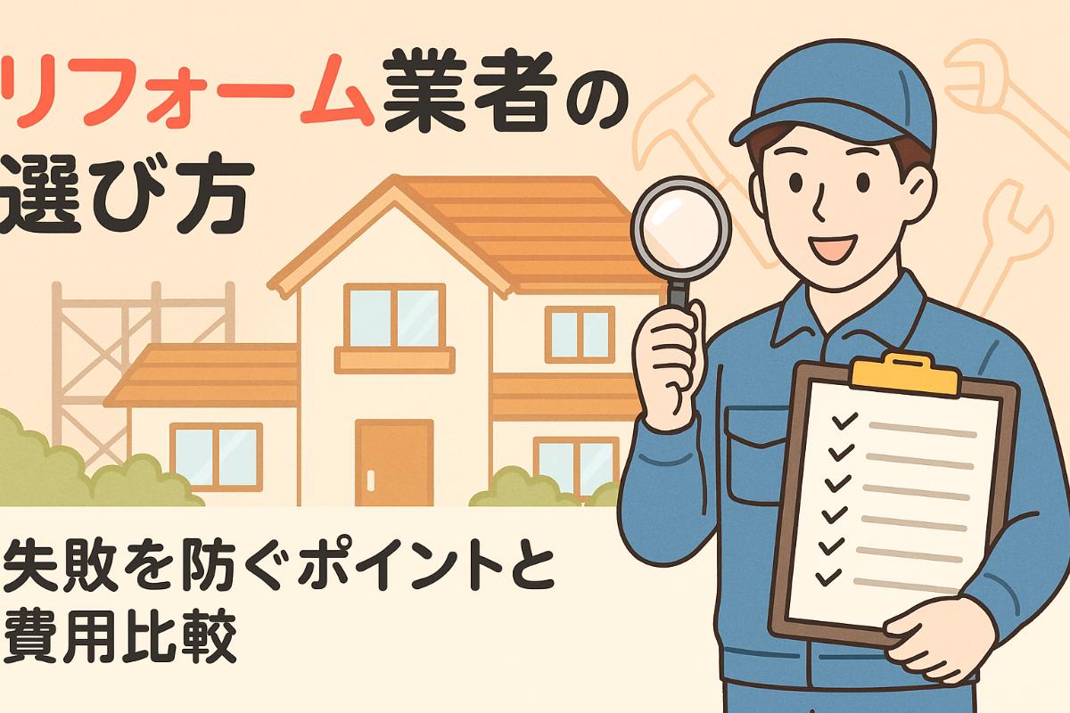 リフォーム業者の選び方完全ガイド｜失敗を防ぐチェックポイントと費用比較方法