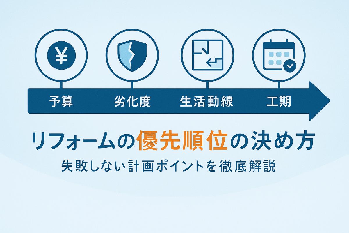 リフォームの優先順位の決め方と失敗しない計画ポイントを徹底解説