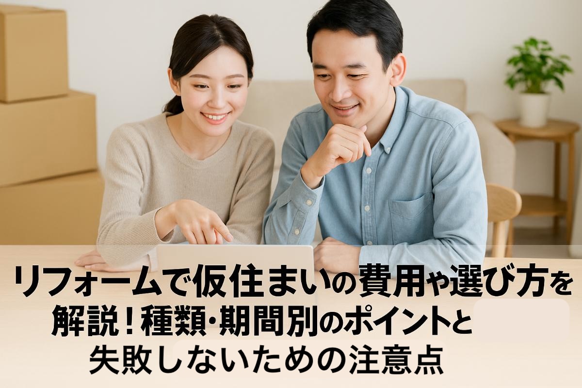 リフォームで仮住まいの費用や選び方を解説！種類・期間別のポイントと失敗しない注意点