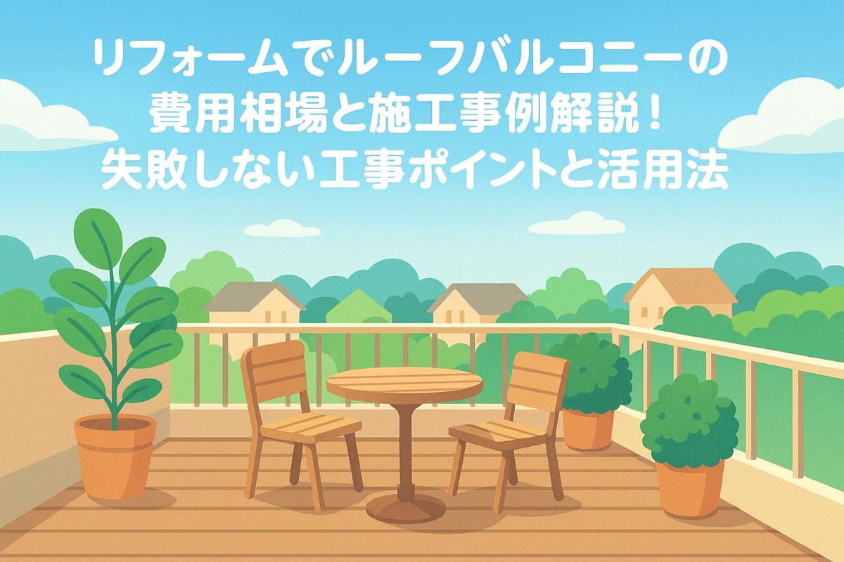 リフォームでルーフバルコニーの費用相場と施工事例解説！失敗しない工事ポイントと活用法