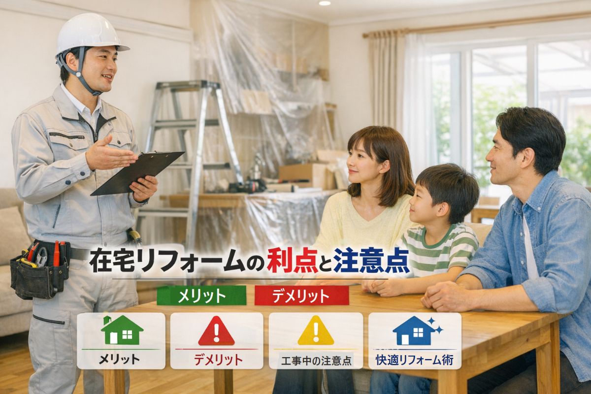 在宅リフォームのメリットとデメリットを徹底解説｜工事中の注意点もわかる