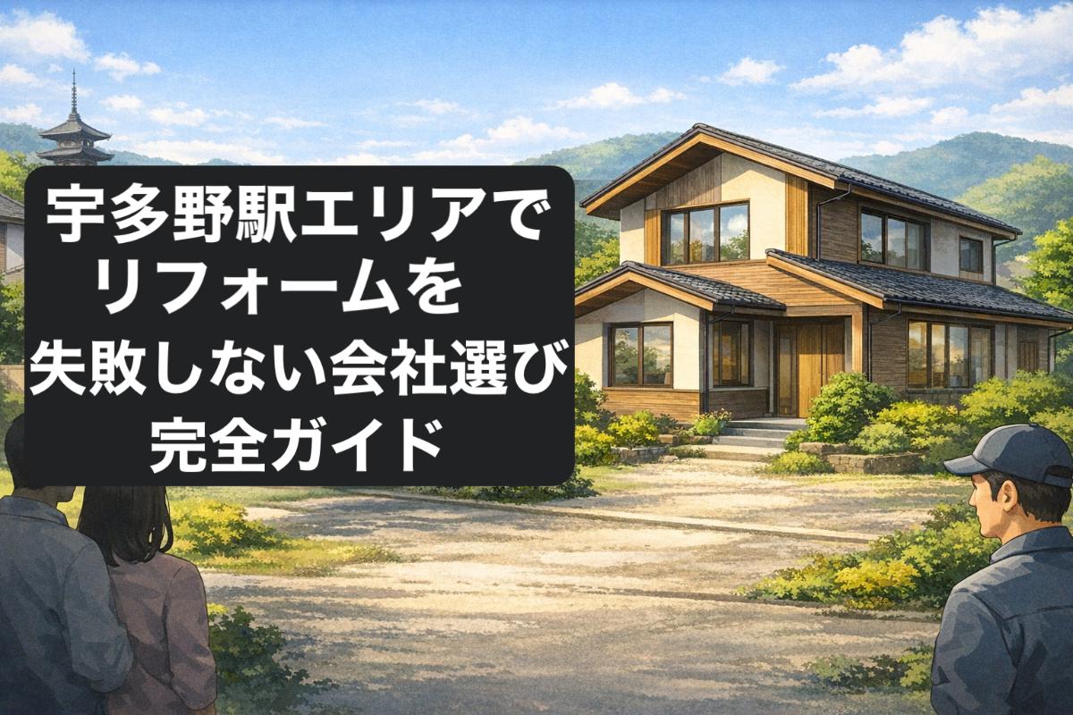 宇多野駅エリアでリフォームを失敗しない会社選び完全ガイド